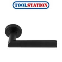 Serozzetta Trend Lines Lever On Rose Door Handles Matt Black