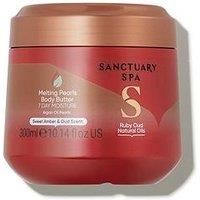 Sanctuary Spa Ruby Oud Melting Pearl Body Butter with Shea Butter & Argan Oil, No Mineral Oil, Cruelty Free & Vegan Body Moisturiser for Women, 300g