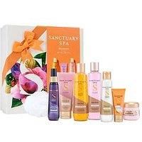 Sanctuary Spa All Day Spa Day Gift Set, Pampering Bath & Body Collection with Body Wash, Scrub, Lotion & More, Christmas Self-Care Kit for Her