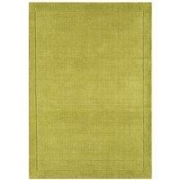 Asiatic Carpets 5380 York Rugs Green Plain Soft Wool Bordered Polypropylene Mats