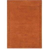 Asiatic Carpets York Terracotta Plain Soft Thick Hand Weaved Bordered Wool Rug