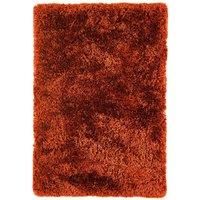 Asiatic Plush Shaggy Rug, 140 x 200cm - Rust