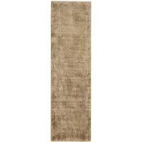 Asiatic Carpets Blade Hallway Runner Soft Gold Plain Viscose Lustre Mat 66x240cm