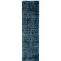 Asiatic Carpets Blade Hallway Runners in Teal Blue Soft Lustrous Viscose Carpets