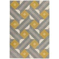 Asiatic Reef Motif Ochre 100% Wool Rug