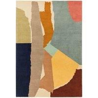 Reef Abstract Rug RF14 Multi Geometric Modern Large Living Room Bedroom Wool Rug