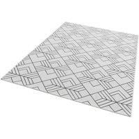 Patio Deco Geometric PAT16 Outdoor Rugs in Ivory Black