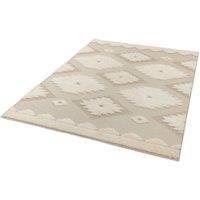 LordofRugs Monty Tribal Geometric Design Indoor Outdoor Rug in Black Cream and Natural (Natural, 160x230cm (5/'3"x7/'7"))