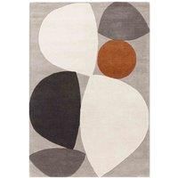 Reef Mid Century Rug RF24 Abstract Grey Modern Area Living Room Bedroom Wool