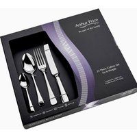 Arthur Price Georgian 24 Piece 18/10 Stainless Steel Cutlery Set, Service for 6 gray