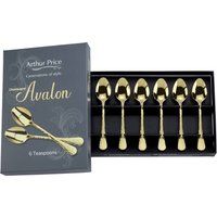 Arthur Price CAVA0061 6 Teaspoons, Stainless Steel