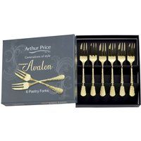Arthur Price CAVA0131 6 Pastry Forks, Stainless Steel