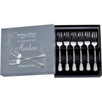 'Avalon' Stainless Steel Gift Boxed Cutlery Set Of 6 Pastry Forks