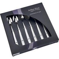 Arthur Price 'Willow' Cutlery Set Of 6 Long Drink Sundae Spoons Stainless Steel Gift Boxed in Silver