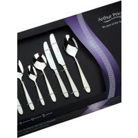 Arthur Price Every Day 44-Piece Willow 6-Person Box Set, Stainless Steel, Silver, 51 x 31.5 x 6.5 cm
