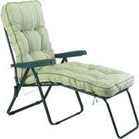 Glendale Deluxe Cotswold Stripe Lounger Chair - Green