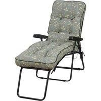 Glendale Deluxe Country Teal Lounger Chair - Grey