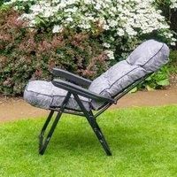 Glendale Grey Wave Deluxe Recliner
