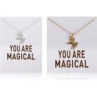 'You Are Magical' Unicorn Necklace - Silver