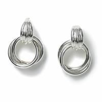Freedom Silver Chunky Interlock Earrings