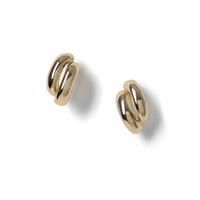 Freedom Gold Oversized Double Row Stud Earrings