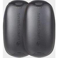 Lifesystems Wiederaufladbarer Doppelpack Doppelpalme Handwärmer mit Powerbank-Funktionalität | USB & USB C 2x 5.000 mAh Batterien | 3 Heizstufen | Bis zu 9 Stunden Wärme