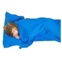Lifeventure Cotton Sleeping Bag Liner, Rectangle (Blue)