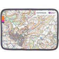 Ordnance Survey Folding Portable Sitting Mat With Map Print Insulated Waterproof For Outdoor Events Camping Hiking - Cotswold Hills Map