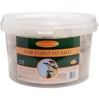 Johnston & Jeff Fat Balls Bucket No Nets Wild Bird Food (Pack Of 50) (50 x 90g) (May Vary)