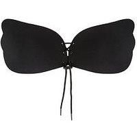 Ann Summers Lace-Up Stick On Bra Black