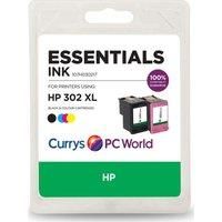 ESSENTIALS HP 302XL Black & Tri-colour Ink Cartridges - Currys