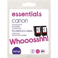 ESSENTIALS Canon PG-545 XL & CL-546 XL Black & Tri-colour Ink Cartridges, Black & Tri-colour