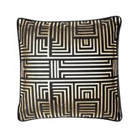 Paul Moneypenny Metallic Tuxedo Cushion, Black & Gold