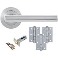Eclipse Corvette Door & Latch Pack Satin in Chrome Zinc/Aluminium