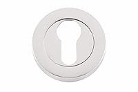 Eclipse 31163 Circular Escutcheon Cover for Euro Profile Cylinder in Polished Chrome Finish