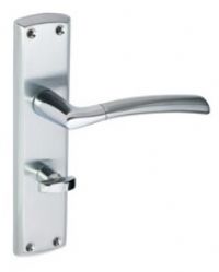 Auriga Lever Bathroom Lock Door Handle Set – Polished Chrome Frisco 31713