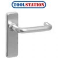 Aluminium Round Bar Door Handles Latch Satin