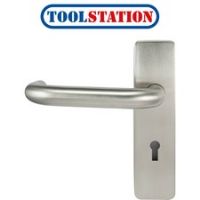 Stainless Steel Round Bar Lever on Plate Lock Plate 175x44mm