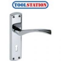Monza Door Handles Lock Polished Chrome
