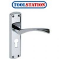 Monza Door Handles Euro Lock Polished Chrome