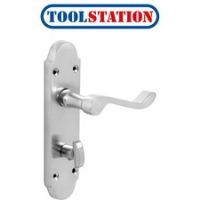 Eclipse Beaufort Door Handles Bathroom Satin