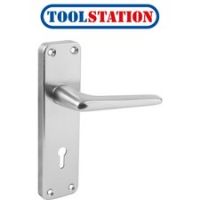 Aluminium Door Handles Lock Satin 154 x 41mm