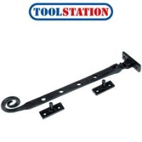 Black Antique Iron Casement Stay 254mm