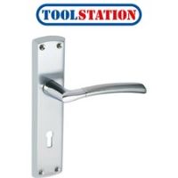 Felisa Dual Finish Door Handles Lock Polished / Satin