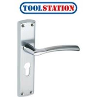 Felisa Dual Finish Door Handles Euro Lock Polished / Satin