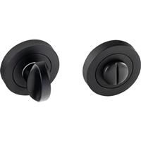 Eclipse Bathroom Thumbturn & Release Matt in Black Zinc