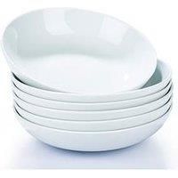 6PC WHITE PASTA BOWLS