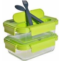 2 Piece Glass Food Lunch Containers