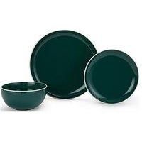 Waterside 12 Piece Halo Emerald Green Dinner Set