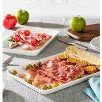 Set of 2 Porcelain Rect Platter (Small & Large)